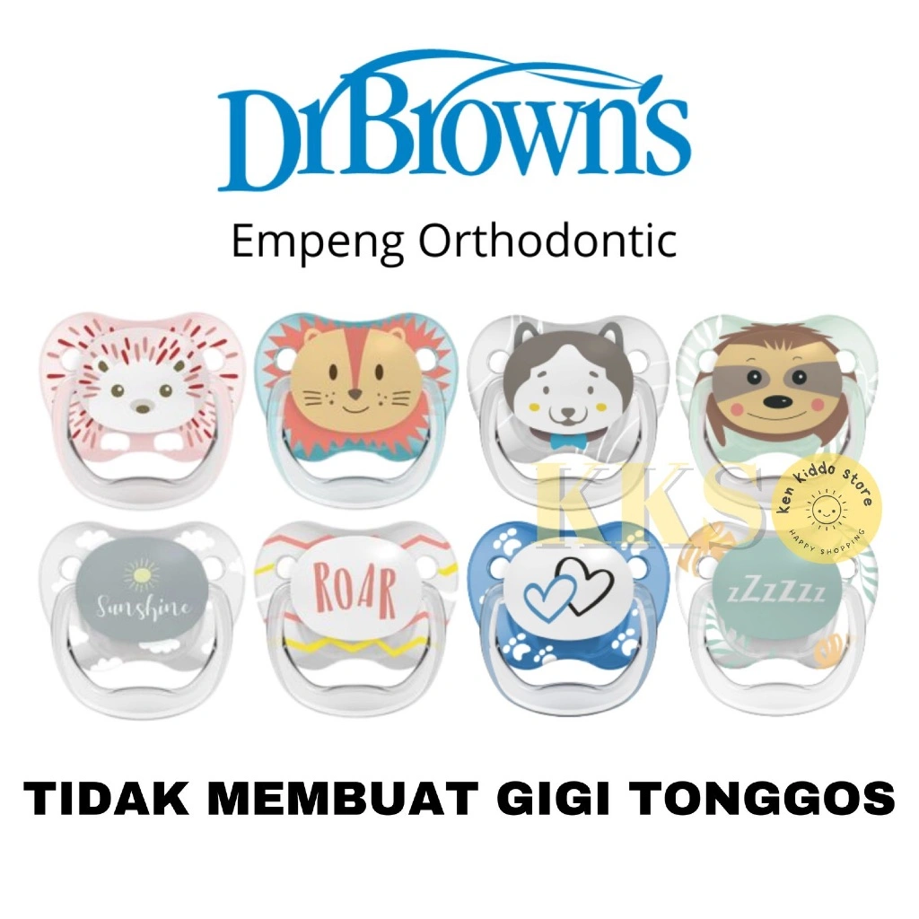 [Free Box Kardus] Dr Browns Prevent Pacifier Stage 1 Stage 2 Empeng Bayi 0-6 Bulan Dot Bayi 6-18 Bulan Empeng Anti Gigi Tonggos | Empeng Bayi Dot Bayi 0 6 Bulan