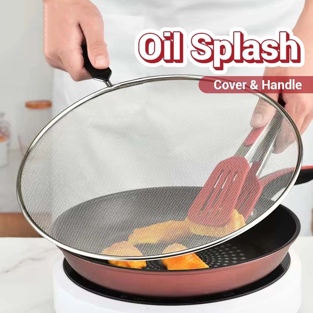 Saringan Anti Percikan Minyak Goreng 29cm - Splatter Screen Tahan Panas / Oil Splatter Protector, Food Grade & Mudah Dibersihkan