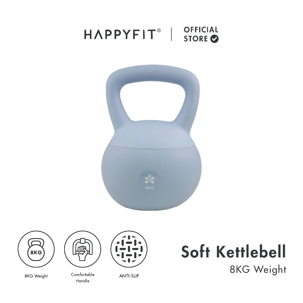 HAPPYFIT SOFT KETTLEBELL 8KG - BLUE