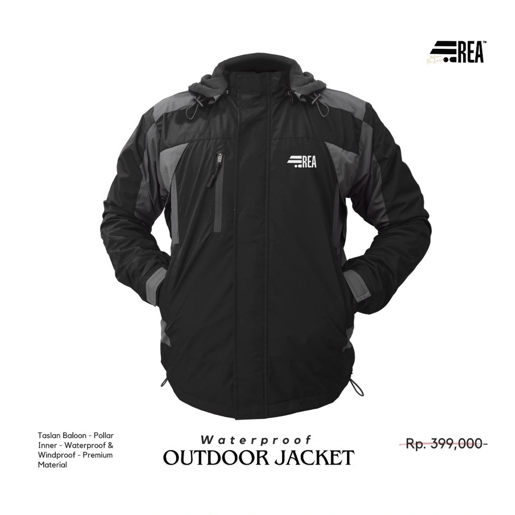 Jaket Gunung REA ACTIVEWEAR Waterproof Outdoor Windbreaker