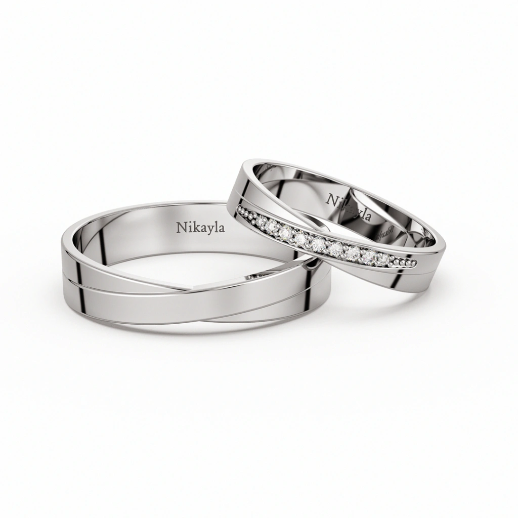 Nikayla Jewelry - Cincin Perak Murni Silver 950 - Couple Rings