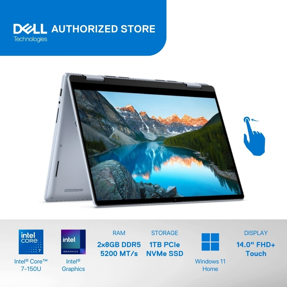 Dell Inspiron 7440 2-in-1 [Core Ultra 7-150U-16GB-1TB-UMA-W11-OHS] DELL OFFICIAL