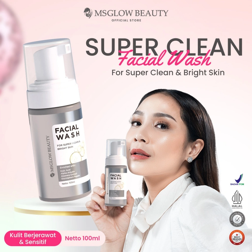 MS GLOW - FACIAL WASH SUPER CLEAN - 100 ML
