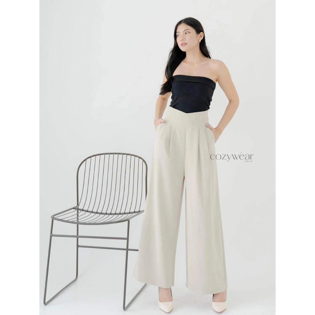 [COZY.WEAR] Deora Pants (109) |  Celana Cutbray Highwaist Skinny Pants HW pants Celana kain wanita Celana kantor office pants celana highwaist  Cargo Pants Celana Kerja wanita celana kulot basic Panjang Casual Cewek Loose Formal