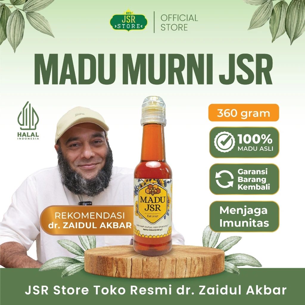 MADU JSR Multiflora dr Zaidul Akbar - Madu Murni Asli 360gr