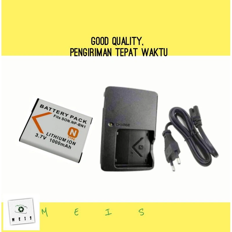 Paket Charger & Baterai Kamera Sony DSC W610 W620 W630 W650 W670 W690 batre casan carger