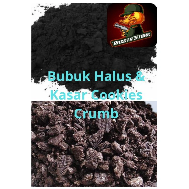 Bubuk Cookies Crumb Black Toping Makanan/Minuman