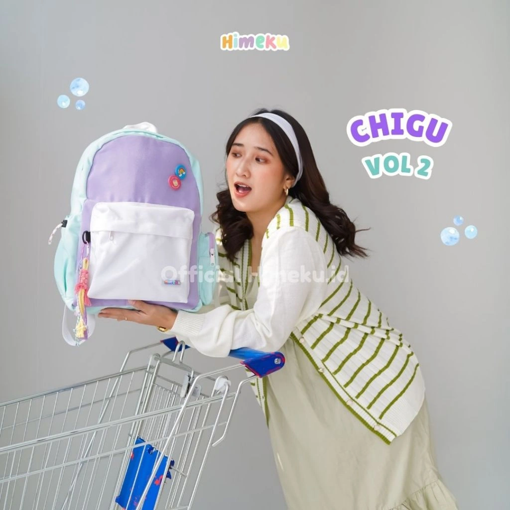 Himeku CHIGU VOL 2 Backpack - Tas Sekolah Kuliah Kerja - Tas Laptop - Ransel Besar Pria Wanita Kanvas