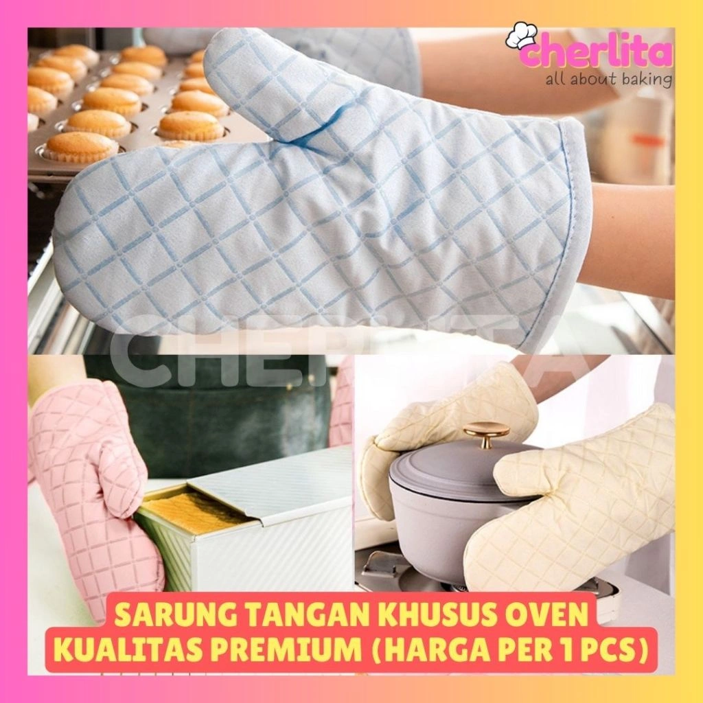 READY Sarung Tangan Oven Anti Panas Pelindung Tangan Baking Motif Bunga