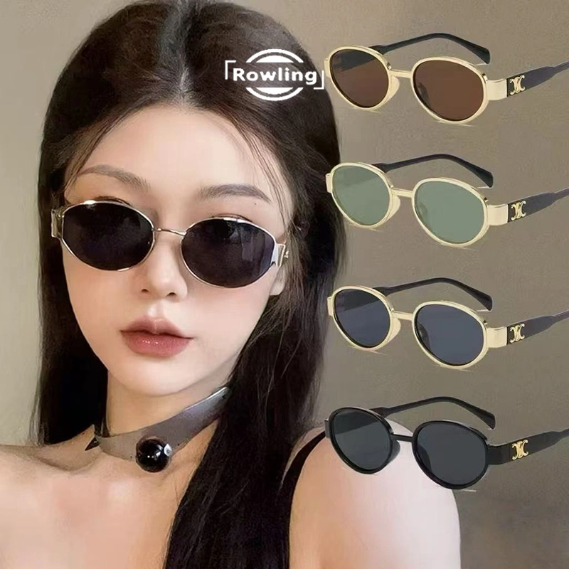 Rowling (ka-680) Kacamata Hitam Bingkai Hitam Anti-UV Wanita Import Kacamata Sunglasses Fashion