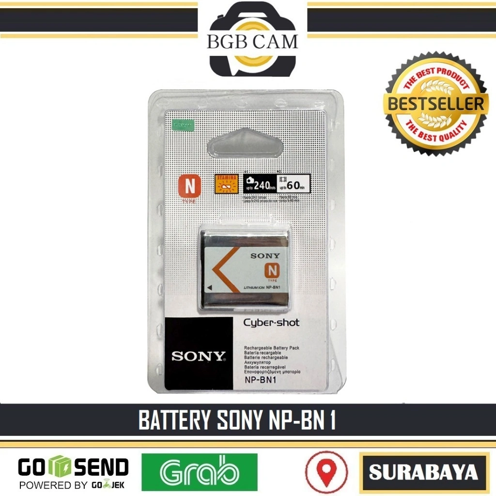 Battery Sony NP-BN1 / Baterei / Baterai NPBN1 For Sony DSC W610 / W630 / W710 / W730 / W800 / W810 / W830 DLL