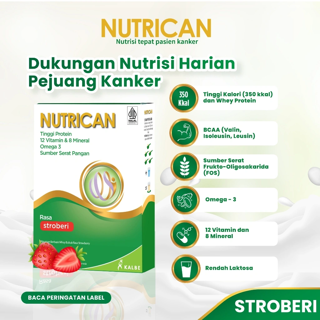 Nutrican Strawberry 245gr  - Nutrisi Tinggi Energi dan Protein