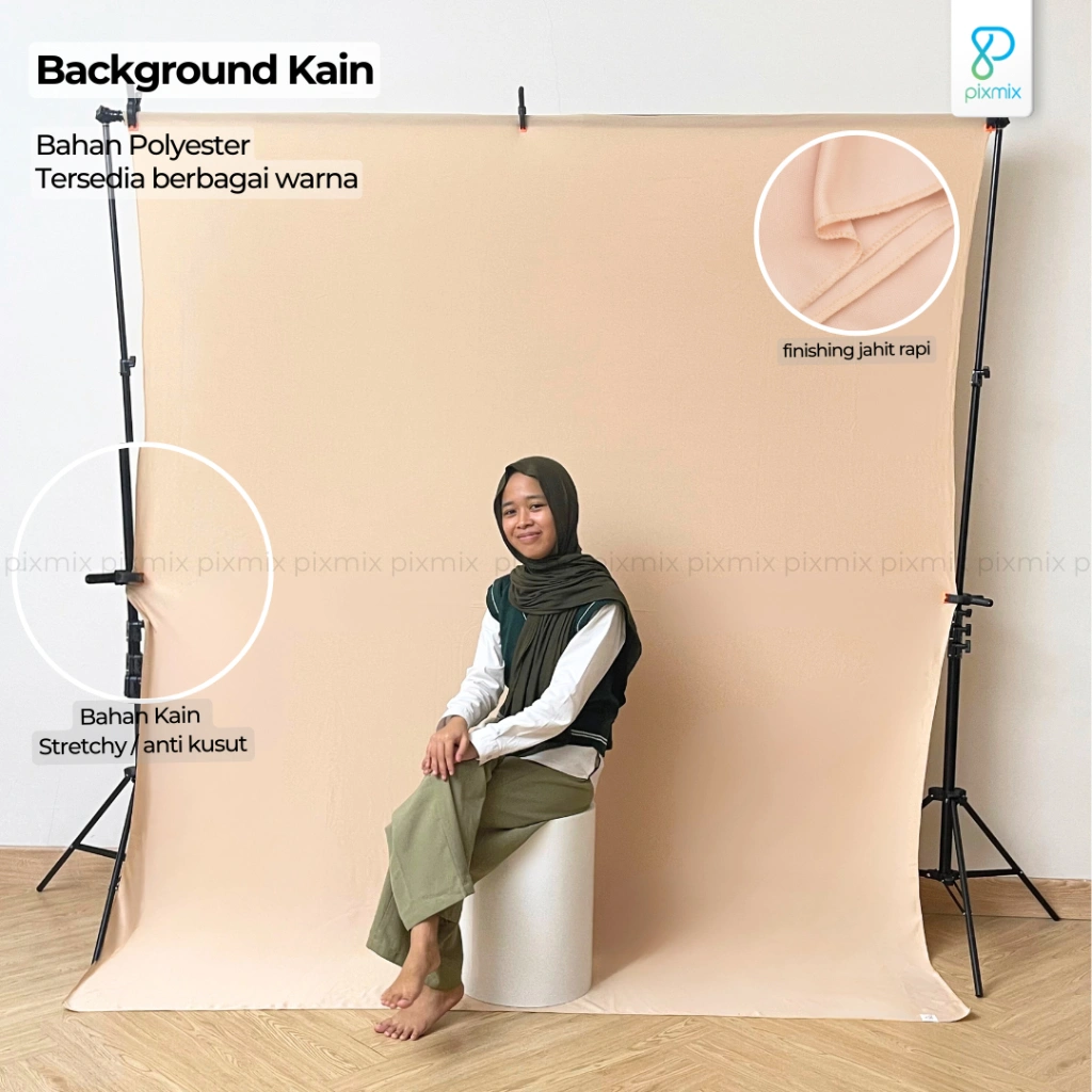 Background Kain / backdrop foto studio - 2.4 x 2 Meter