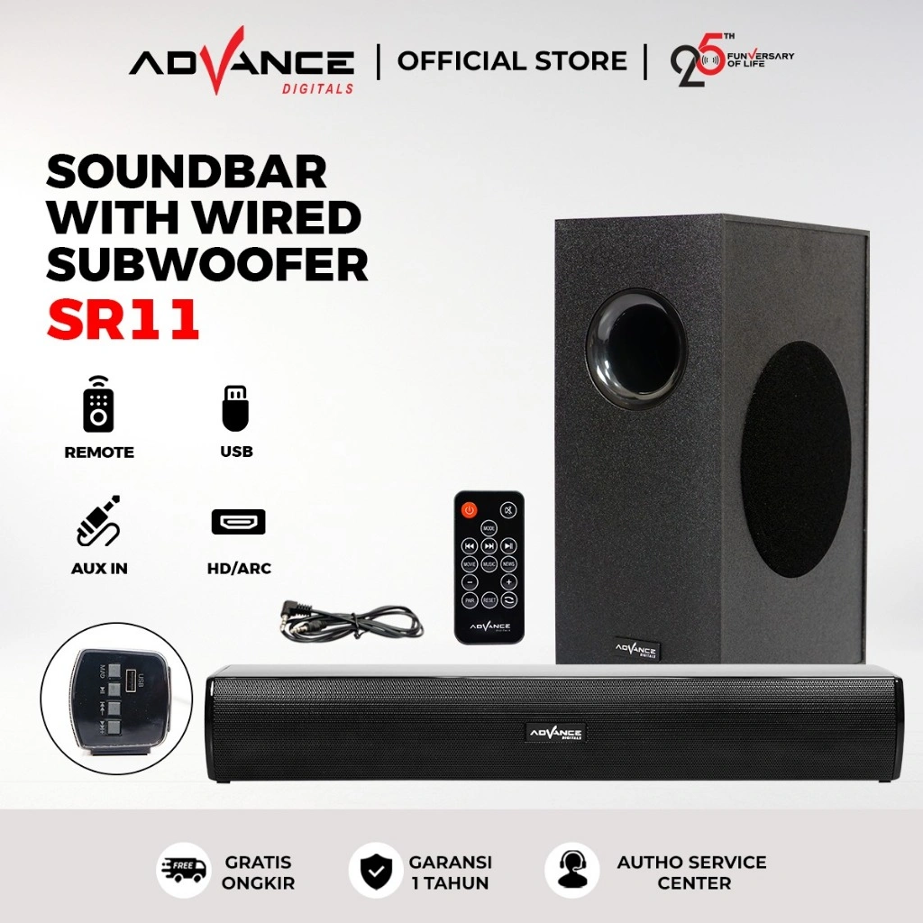 Advance SR11 Soundbar dan Subwoofer Bluetooth Speaker Multimedia Garansi Resmi 1 Tahun