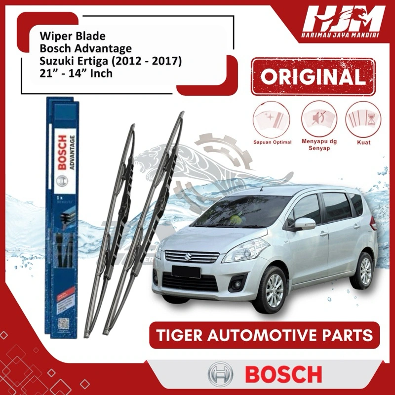 Wiper Blade Bosch Advantage - Karet Pembersih Kaca Mobil Suzuki Ertiga 21" - 14" Original