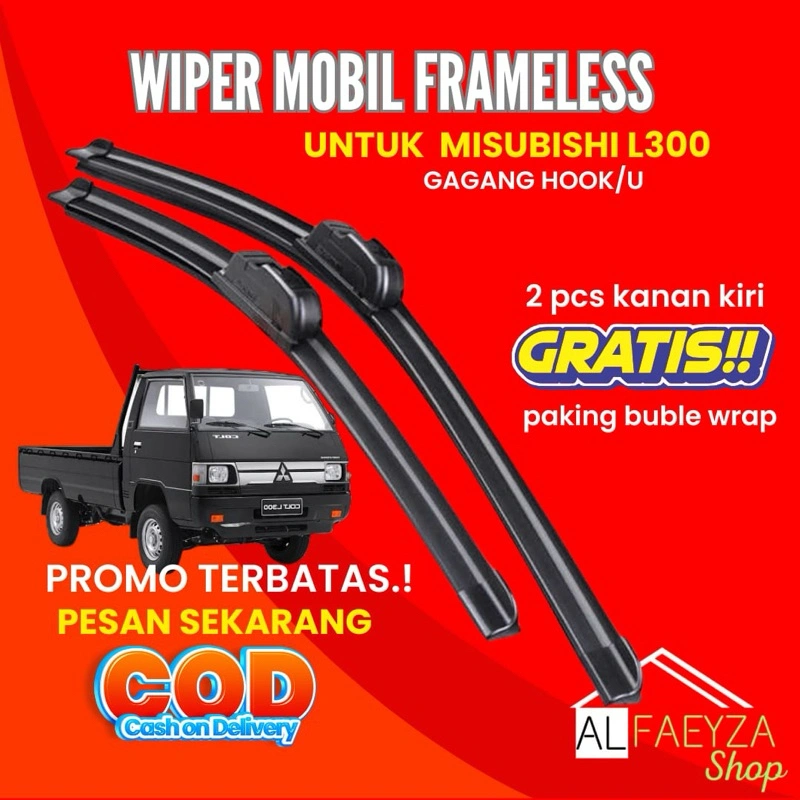 Wiper Mobil Frameless Mitsubishi L300 1 Set 2 Pcs