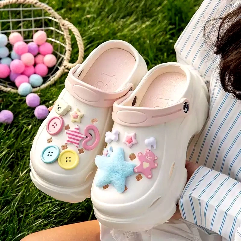 EVA dewasa 12-35 tahun-3-12 tahun anak-anak sandal luar ruangan perempuan baru anti-selip 5cm tebal