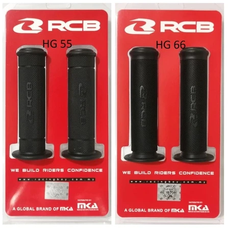 Original RCB Handgrip Grip /universal bisa untuk hampir semua jenis motor, barang dijamin asli RCB/RCB HG55 Hitam HG66