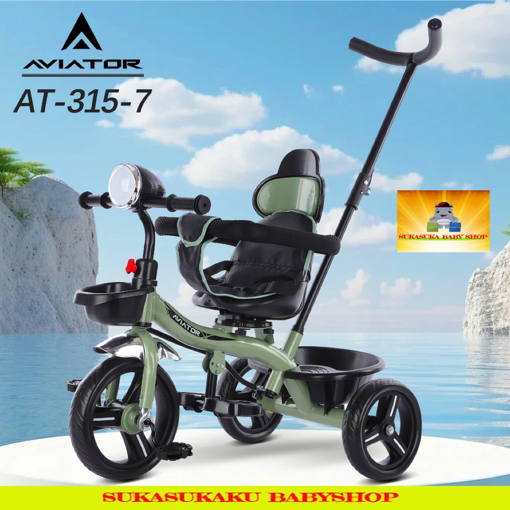 Sepeda Anak Roda 3 Tiga Tricycle Aviator AT 115 / AT 105-7 / AT 125-7 / AT 306-7 / AT 315-7 / TC 03 / 06 / ET 706 7 / PMB T 28 / T 29 / T 29 NANO Dorongan Music Lampu