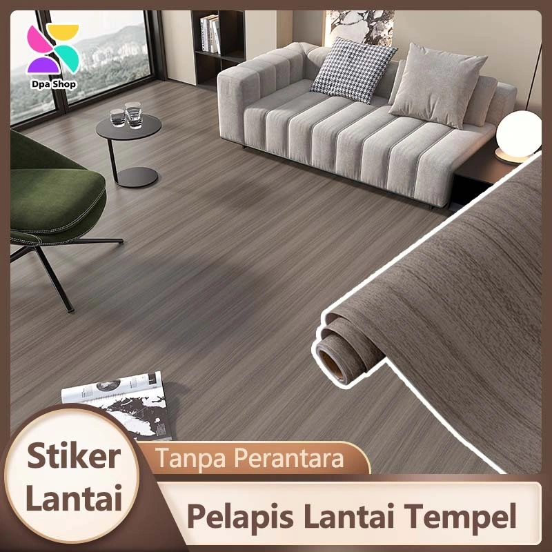 Karpet Lantai Vinyl Meteran Roll 3 Meter X 60 Cm Motif Kayu Bertekstur Emboss Dekorasi Lantai Anti Kotor Anti-Slip Mudah Bersih Ketebalan 0.5 mm
