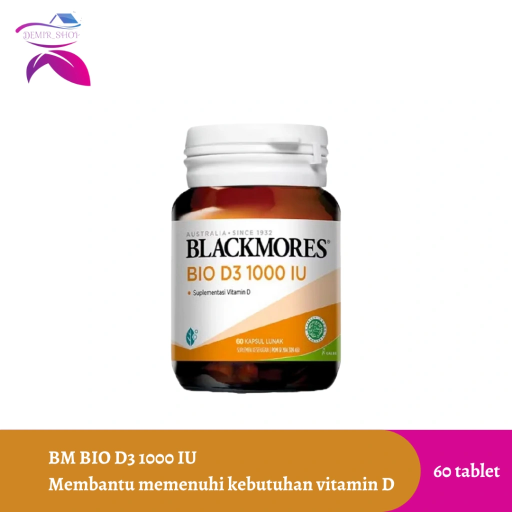 Blackmores D3 1000 IU 60 Kapsul / Suplementasi Vitamin D