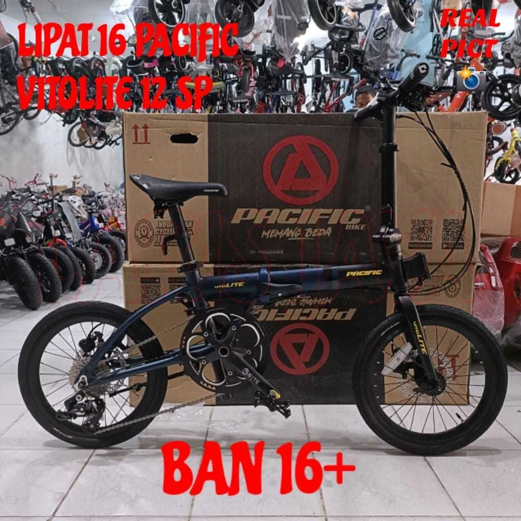[ BONUS BELL ] LIPAT PACIFIC ANALOG 3.0 10 SPEED CROME CHIROMOLLY SEPEDA LIPAT 16 INCH PACIFIC VITO LITE 12 SPEED
