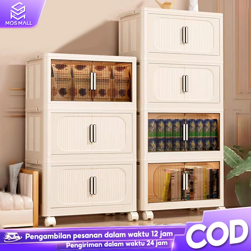 Rak Susun Dapur Lemari Piring Minimalis Rak Dapur Serbaguna Kabinet Penyimpanan Rak Dapur Dengan Pintu Tertutup Full Minimalis