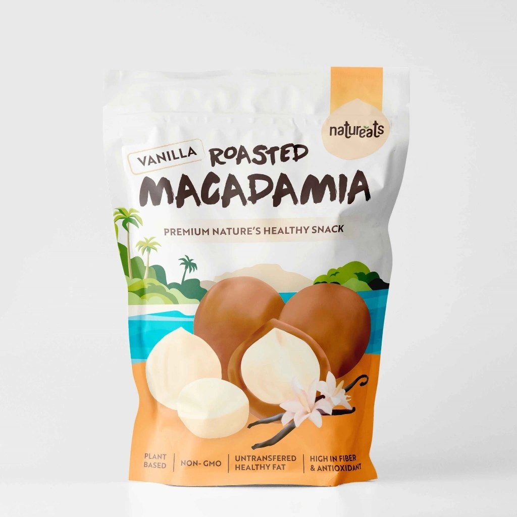 Kacang Macadamia Panggang Vanilla Cangkang /Roasted Macadamia Nuts Premium Australia