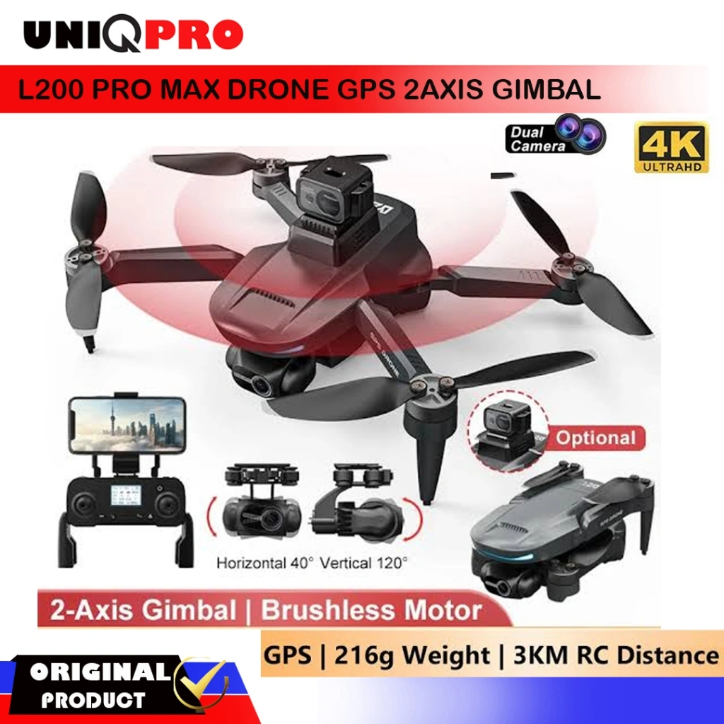 Drone LYZRC L200 PRO MAX GPS 4K Camera 2-Axis Gimbal Stablizer Brushless Motor 3KM