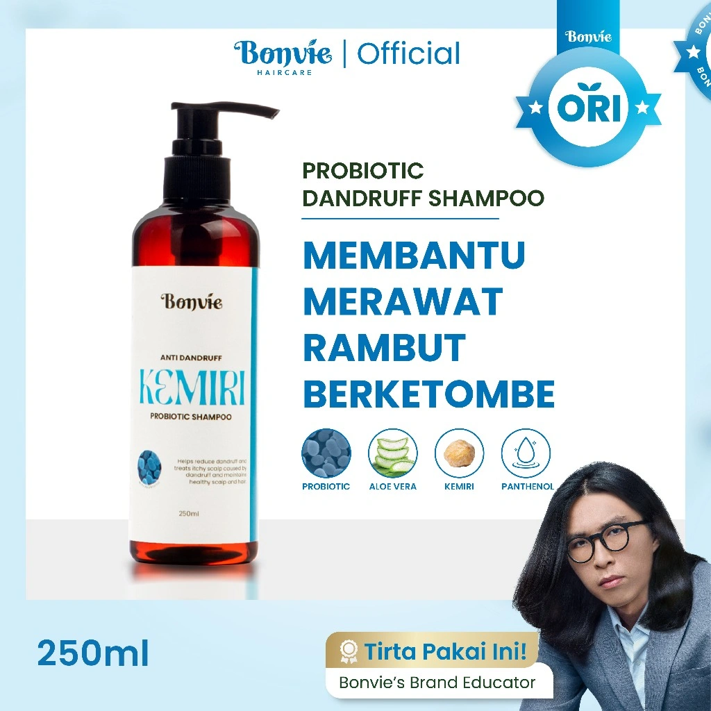 Bonvie Anti Dandruff Probiotic Shampoo (250ml) - Shampoo NON SLS untuk kulit kepala berketombe