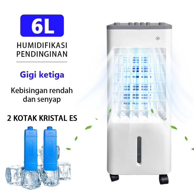 Lekepu Air Cooler 6 Liter Kipas AC Mini Kipas Pendingin Ruangan Portable
