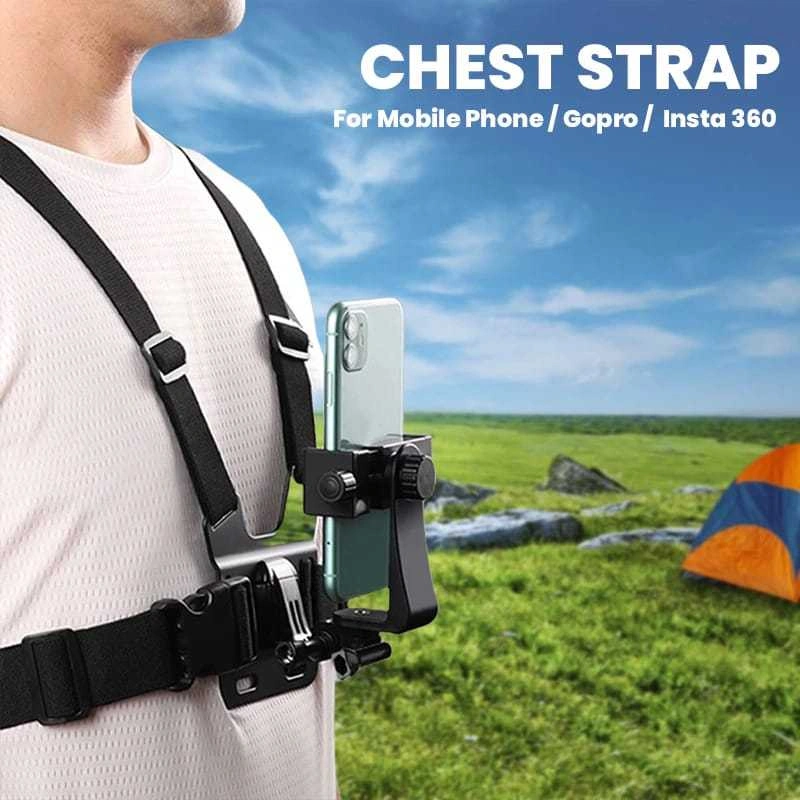 Chest Strap 5PCS/Set Mount Smartphone GoPro Tali Strap Dudukan Dada Youtuber Vlog HP (AZ)