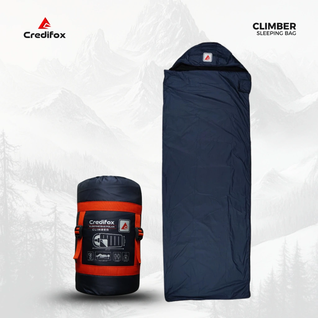 CREDIFOX Sleeping Bag Polar Tebal Seri Climber  - Selimut Camping - Sleping Bag Gunung - Sleping Bag Outdoor