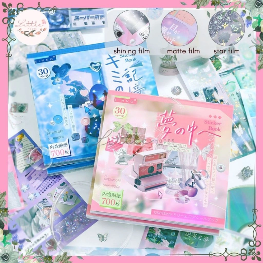 STICKER BOOK 700+ pcs Dream Core Cute Japanese Journal Diary Deco Scrapbook Buku Stiker DIY Lucu