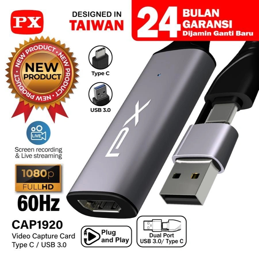 PX CAP1920 Video Capture HDMI Card Video USB3.0 USB Type C with Loop