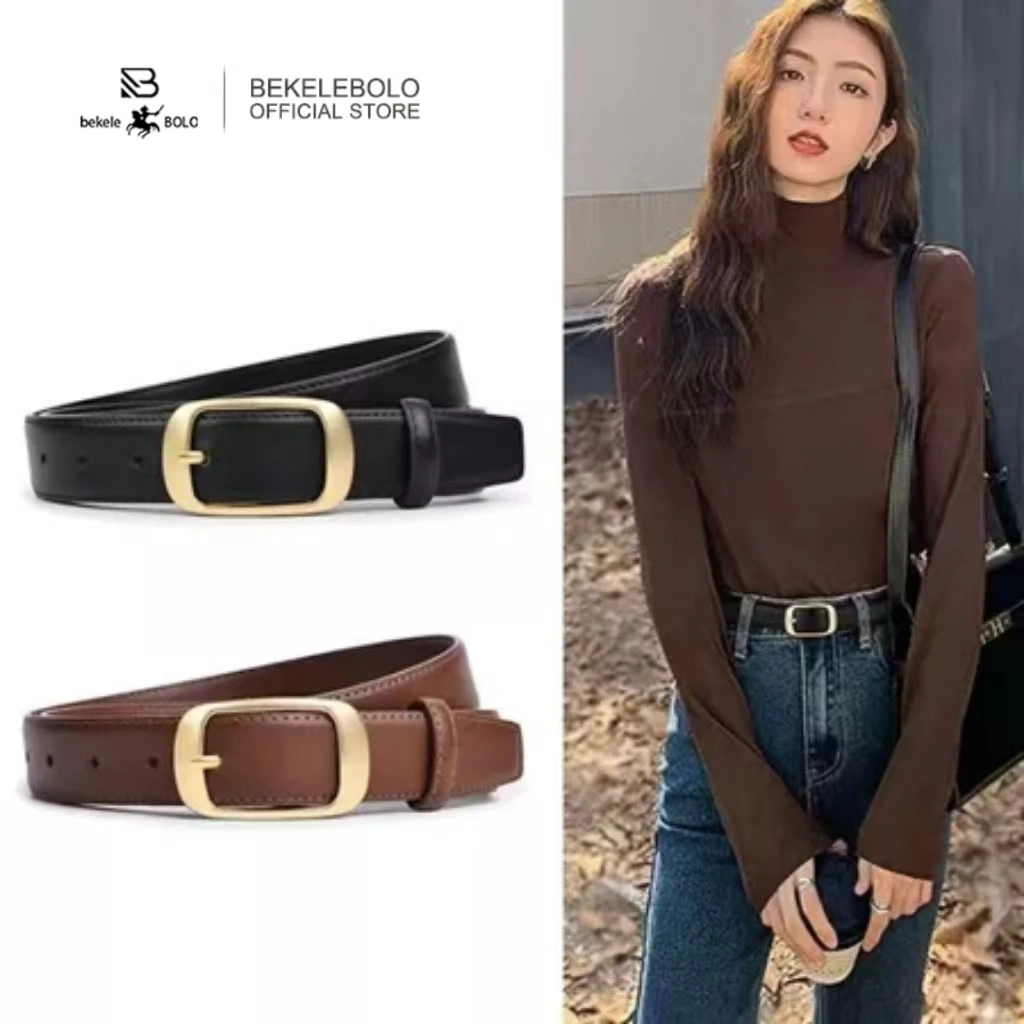BekeleBOLO 326 Sabuk Kulit Wanita, Belt Wanita Cassual, Ikat Pinggang Fashion Wanita Kekinian belt wanita untuk jenis