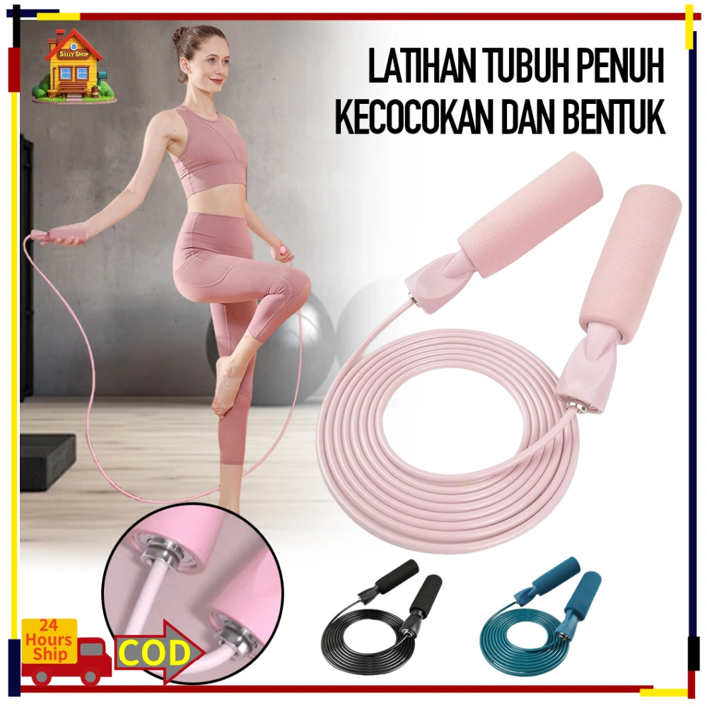 Jump Rope Skiping 2.8M Workout Lompat Tali Skipping Baja Portable Thick Premium Jump Rope