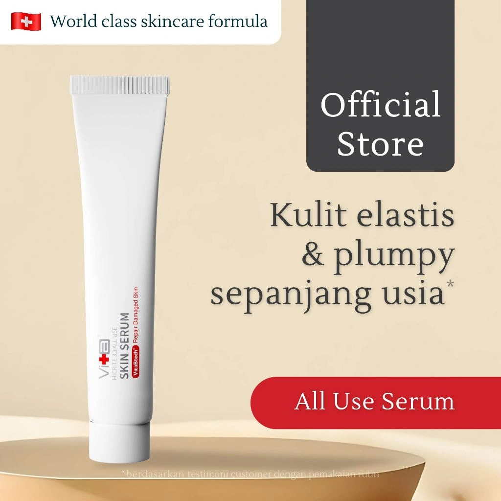 Swissvita All Use Skin Serum 50gr | Anti-Aging | Kusam | Garis halus & Kerutan | Kulit Kering | Kulit Sensitif | Perkuat Skin Barrier | Fragrance Free | Alcohol Free