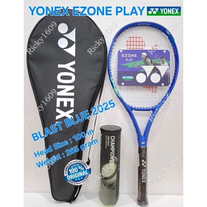 RAKET TENIS YONEX EZONE PLAY 2025 BLAST BLUE  (ISOMETRIC - VDM) ORIGINAL YONEX MADE IN CHINA