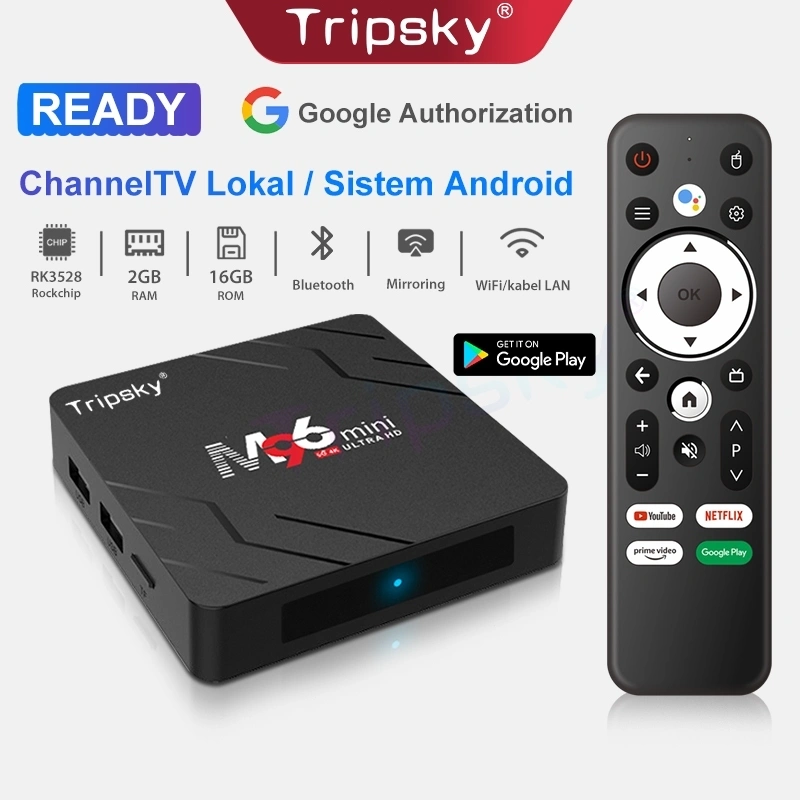 Tripsky M96mini-Voice version Android Tv Box Ram 2gb Rom 16gb Android Tv 13 OS STB Bluetooth 4K RK3528 Smart Tv Box