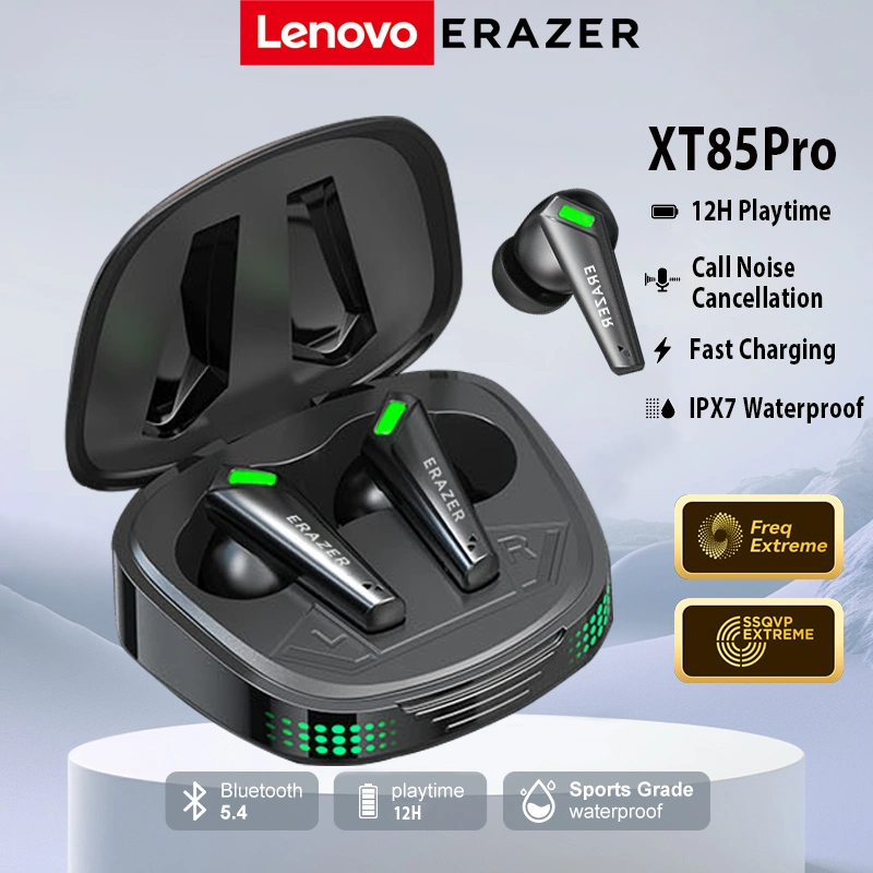 Original 100% Lenovo XT85Pro True Wireless Earphone Bluetooth bass headset handsfree stereo TWS OWS Gaming Sport Headphone