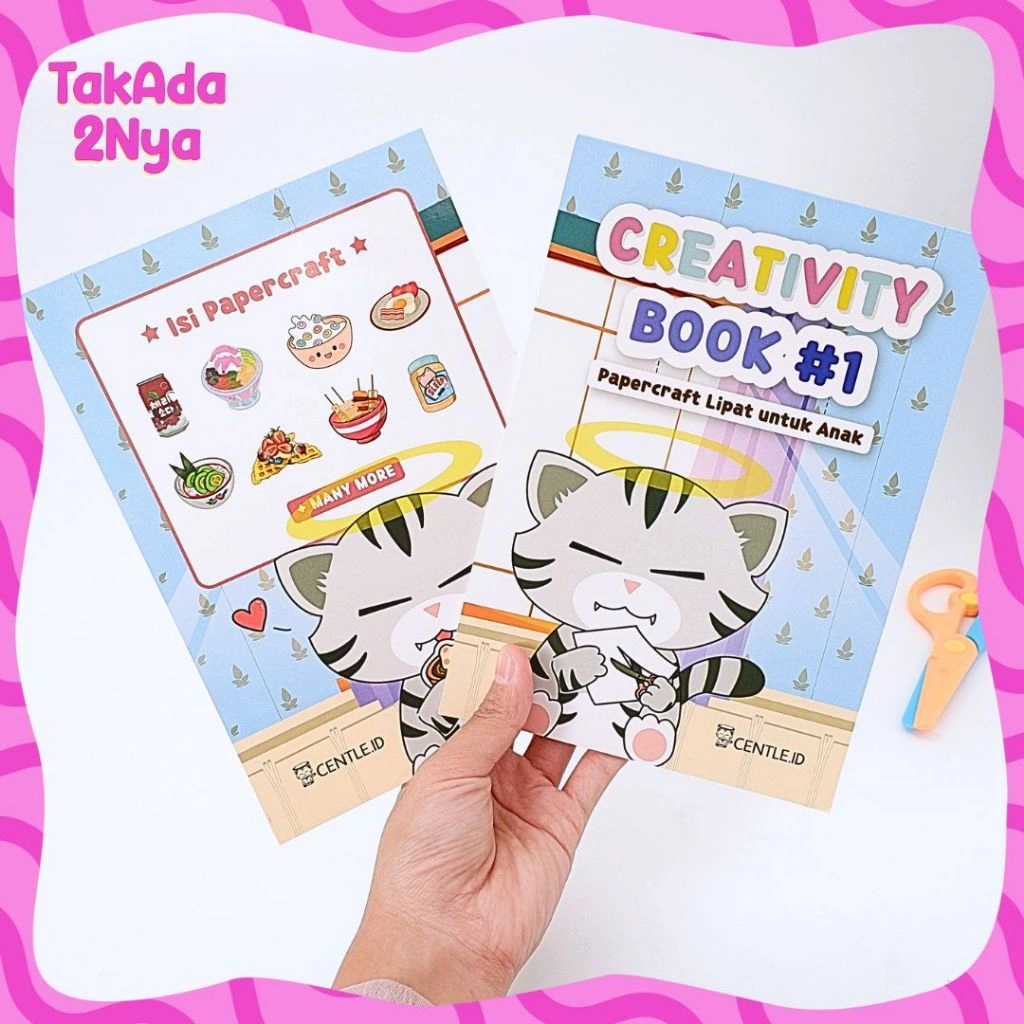 Buku Papercraft Centle.Id Creativity Book #1 Origami Bentuk makanan Lipat Lucu Mainan Anak Kreatif