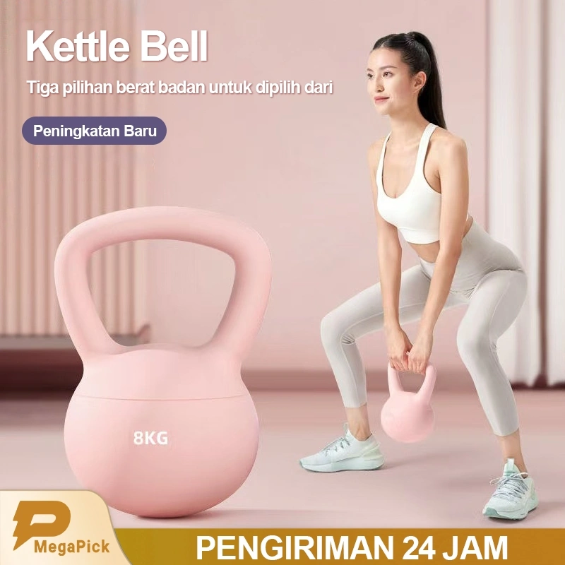 4/6/8kg Kettlebell Lunak | Dumbell Set | Peralatan Kebugaran Rumah | Neoprene Kettlebell | Barbel | Yoga Squat Dumbbell