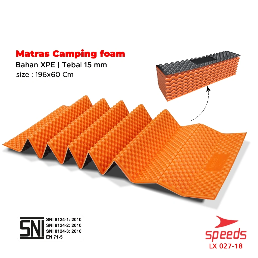 SPEEDS Matras Lipat Duduk XPE Polos Olahraga Yoga Playmat Playmate Tebal Karpet Outdoor Matras Camping Berstandar SNI 027-18