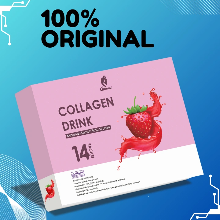 Produk Original Collagen Drink kaya Vitamin C dan L-Glutathione BPOM Halal Ori Murah Queensi