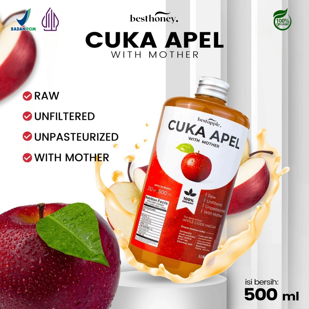 Best Honey Cuka Apel With Mothers 250 ML / 500 ML