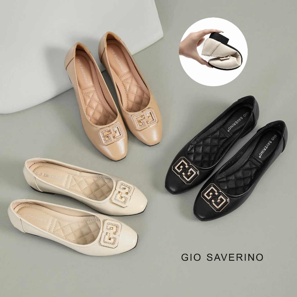 Gio Saverino Sepatu Pantofel Sepatu Kerja Wanita Hak Tahu 3cm Moranda