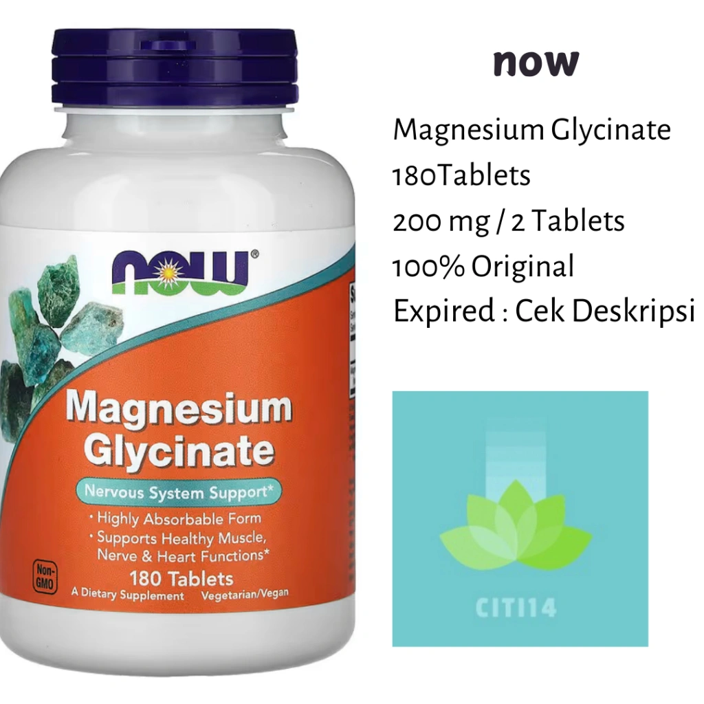 Now Foods Magnesium Glycinate 180 Tablets