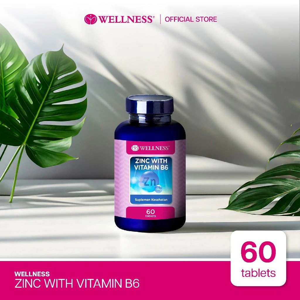 Wellness Zinc With Vitamin B6 - 60 Tablets