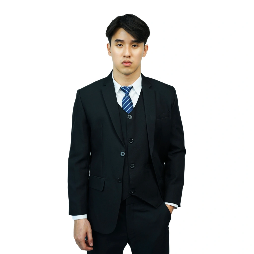 Mubeng - Elegant Jas Slimfit Hitam (Free Cover Jas)